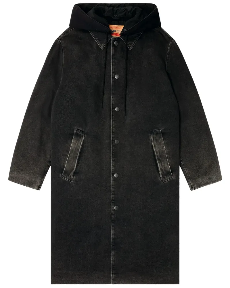 Diesel D-Jako Mantel - Schwarz Schwarz