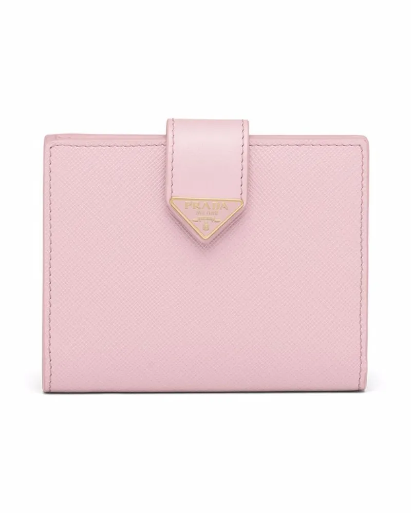 Prada Kleines Portemonnaie aus Saffiano-Leder - Rosa Rosa
