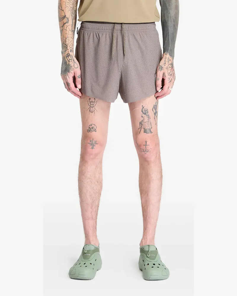 Satisfy Space-O™ 2.5" perforated drawstring shorts - Braun Braun