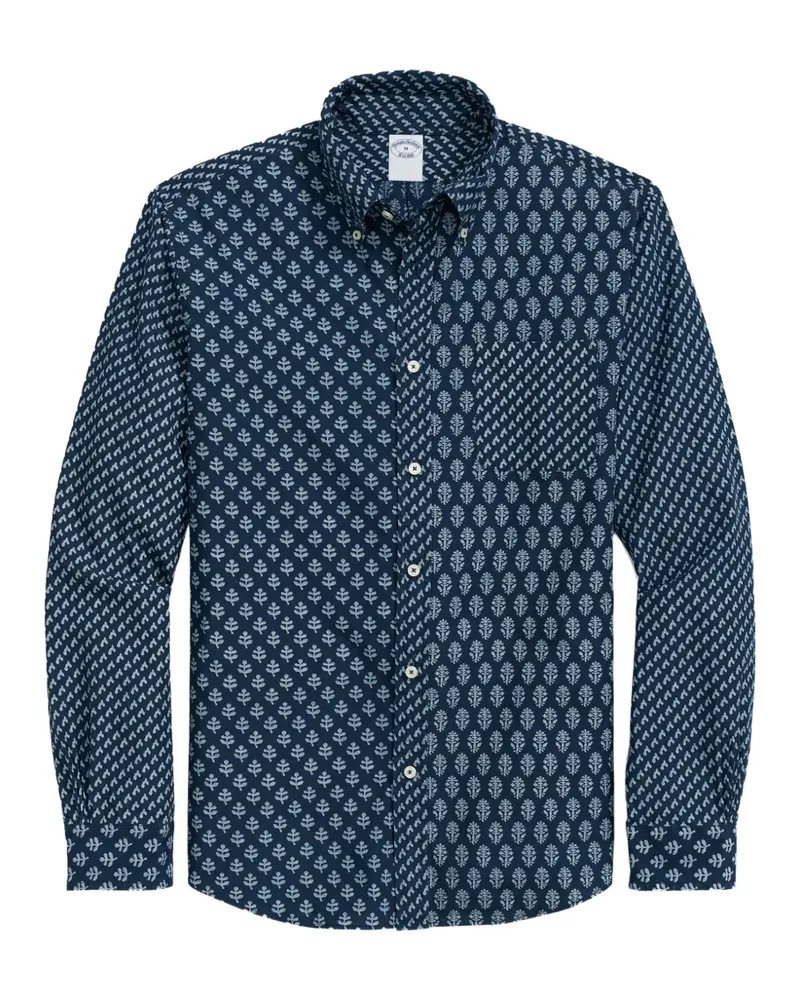 Brooks Brothers Gemustertes Hemd - Blau Blau