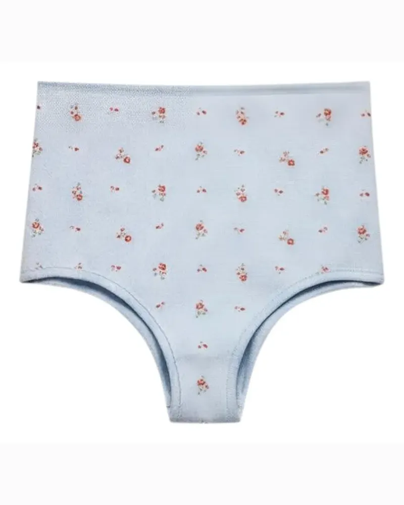 Prada Slip mit Blumenprint - Blau Blau