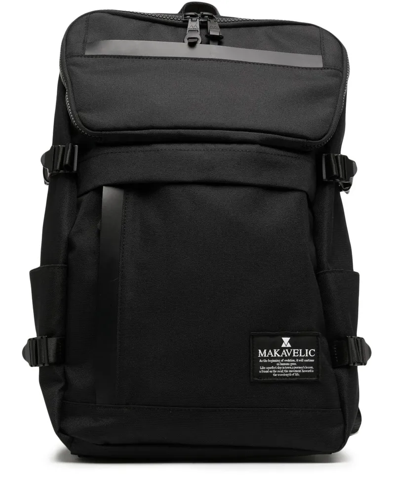 Makavelic Rucksack mit aufgesetzten Taschen Schwarz