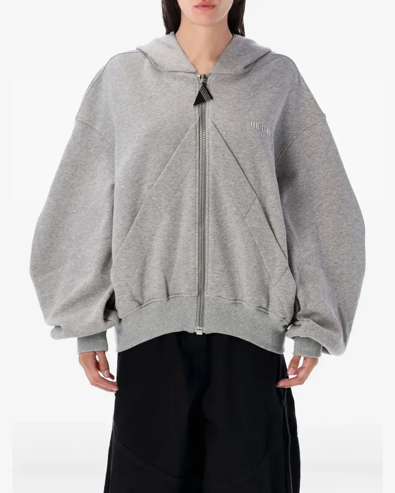 ATTICO Hoodie mit Triangel-Reißverschluss - Grau Grau