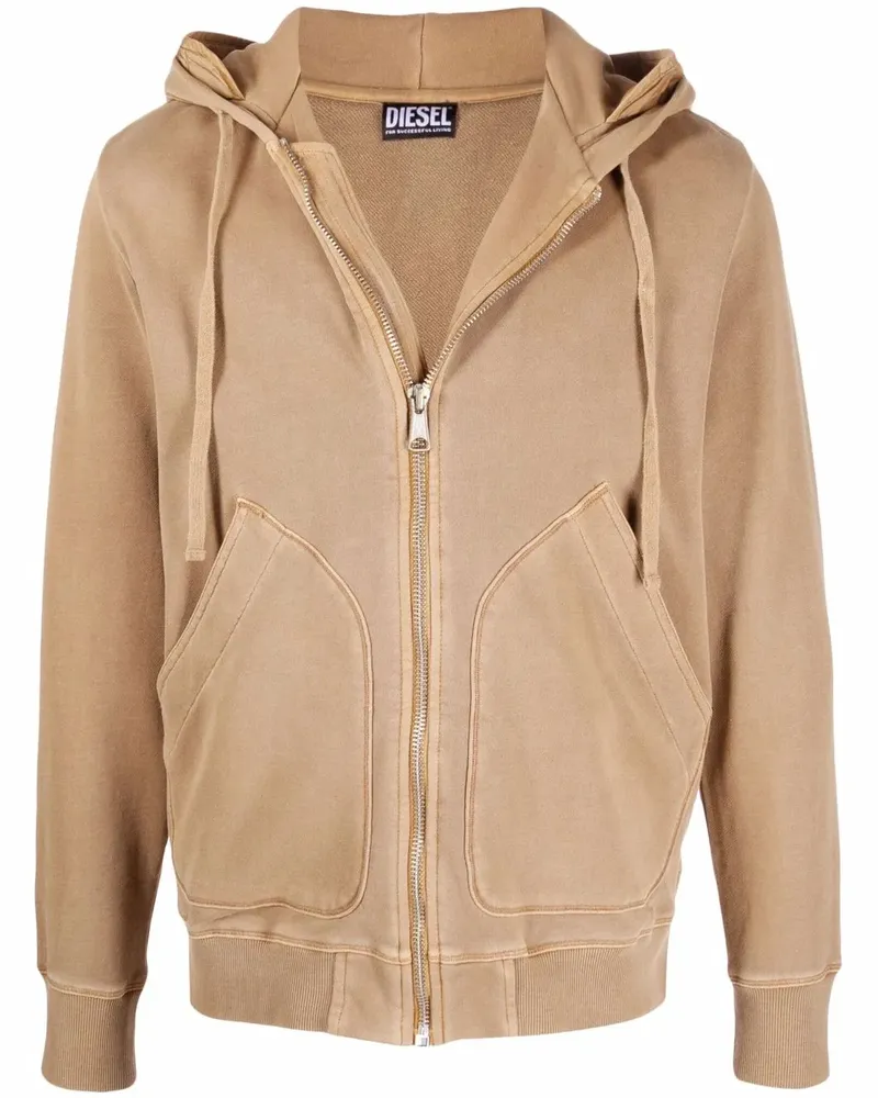 Diesel J-Vestol Sweatshirt im Hybrid-Look - Nude Nude