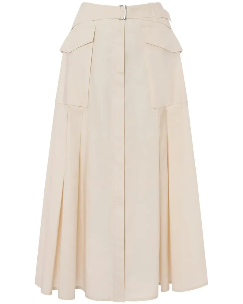 Alberta Ferretti Midirock mit Gürtel - Nude Nude