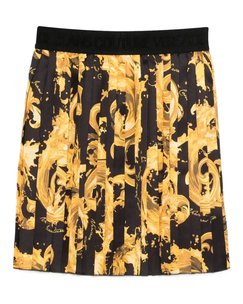 Versace Jeans pleated pattern short skirt - Schwarz Schwarz