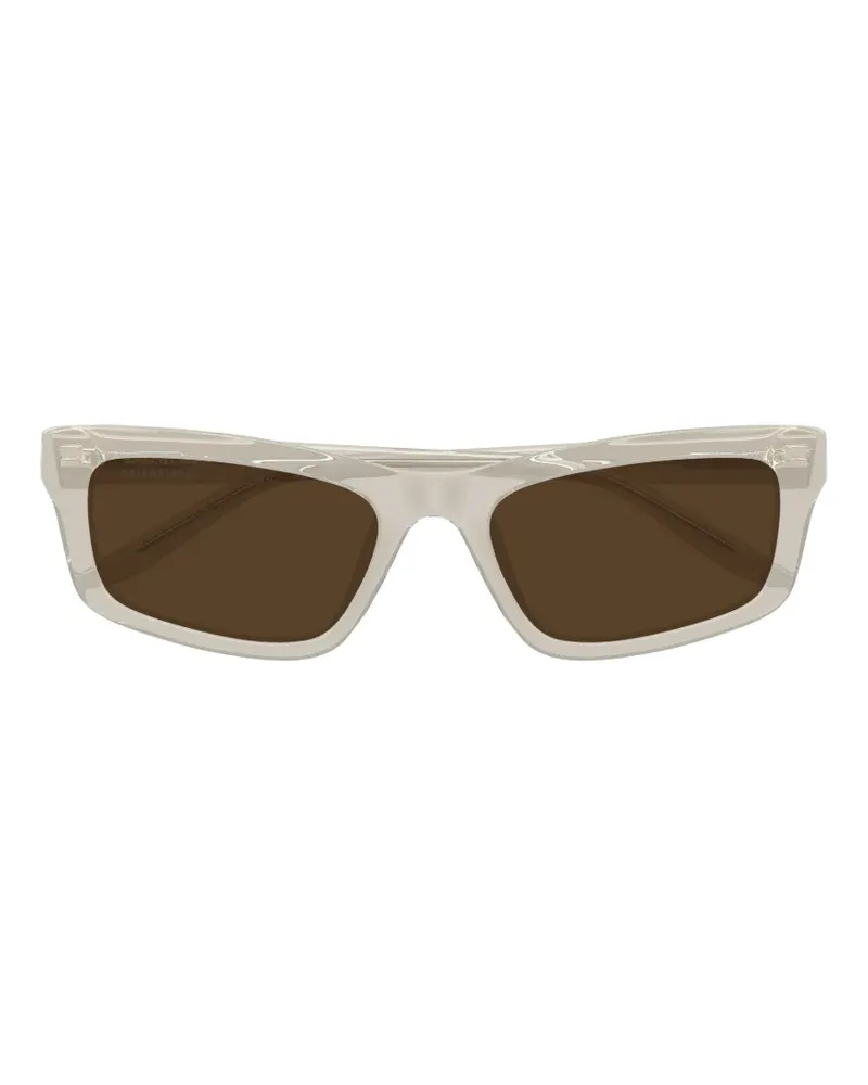 Balenciaga rectangle-frame sunglasses - Nude Nude