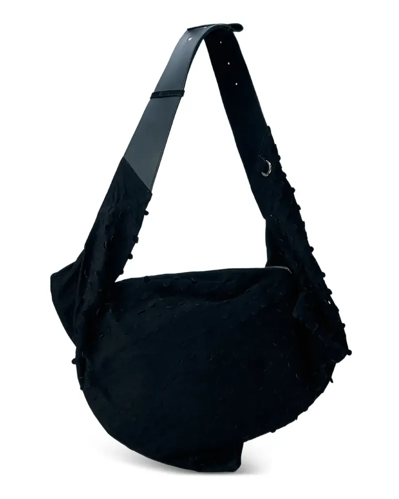 KIKO KOSTADINOV Fiore Schultertasche mit Lederriemen - Schwarz Schwarz
