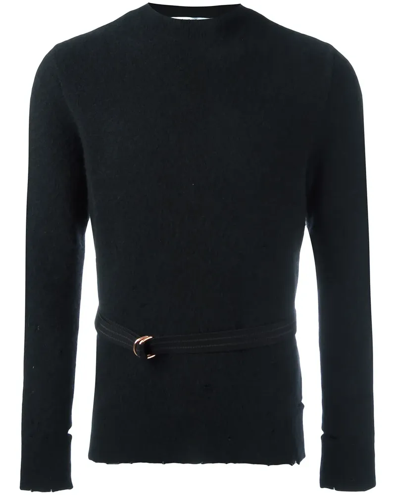 Givenchy Pullover in Distressed-Optik - Schwarz Schwarz