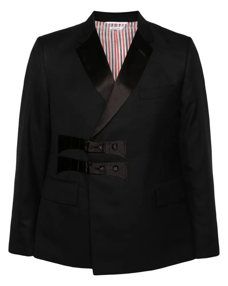 Thom Browne Sakko mit fallendem Revers - Schwarz Schwarz
