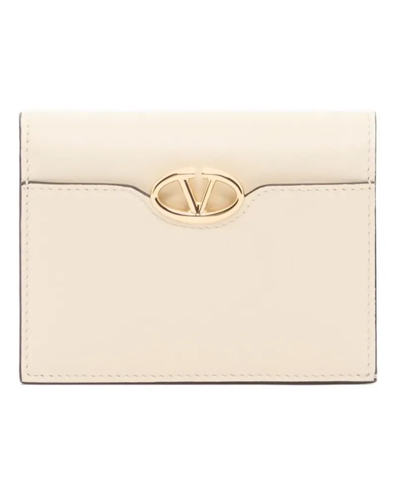 Valentino Garavani VLogo the Bold edition small calfskin wallet - Nude Nude