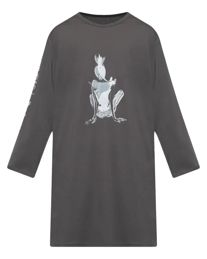 Yohji Yamamoto Klassisches Langarmshirt - Grau Grau