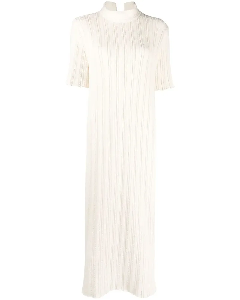 Jil Sander Geripptes Strickkleid - Nude Nude