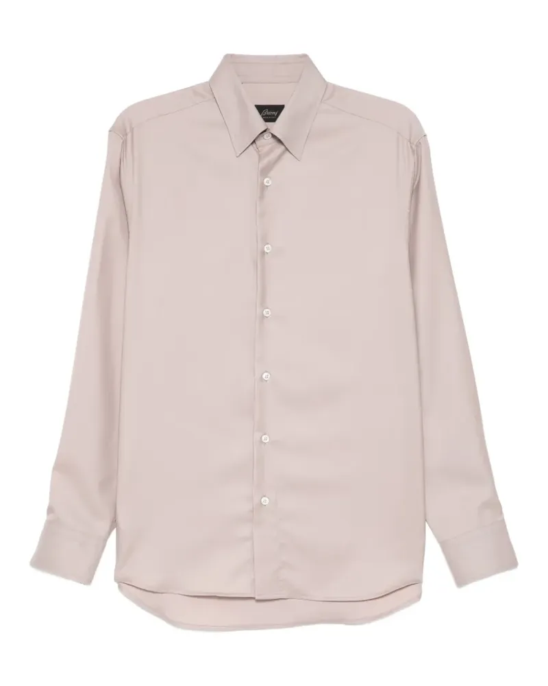 Brioni Hidden BD Hemd - Rosa Rosa