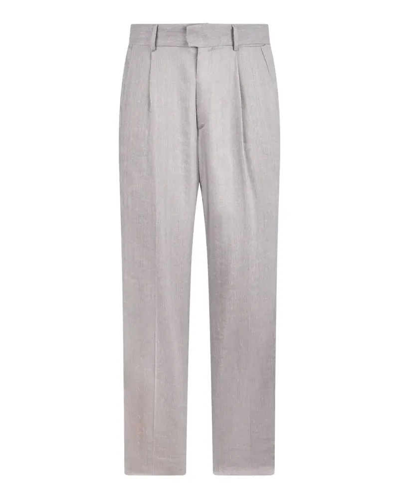 Roberto Cavalli Elegant linen trousers - Grau Grau