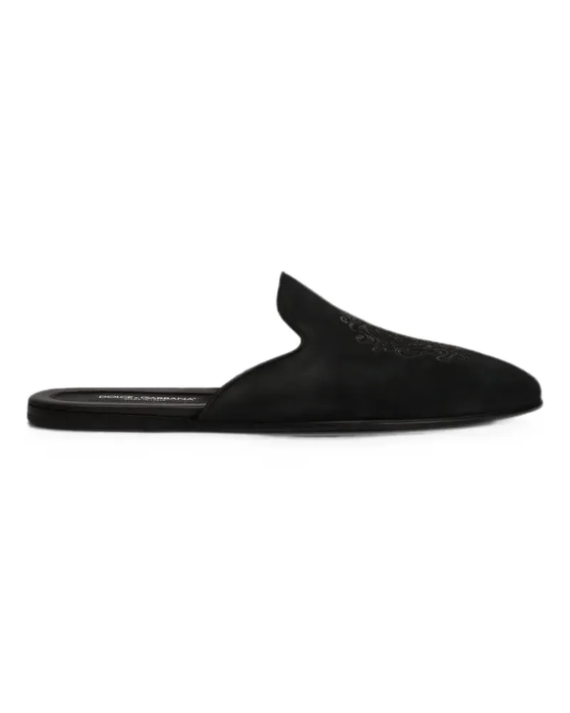 Dolce & Gabbana calfskin slippers - Schwarz Schwarz