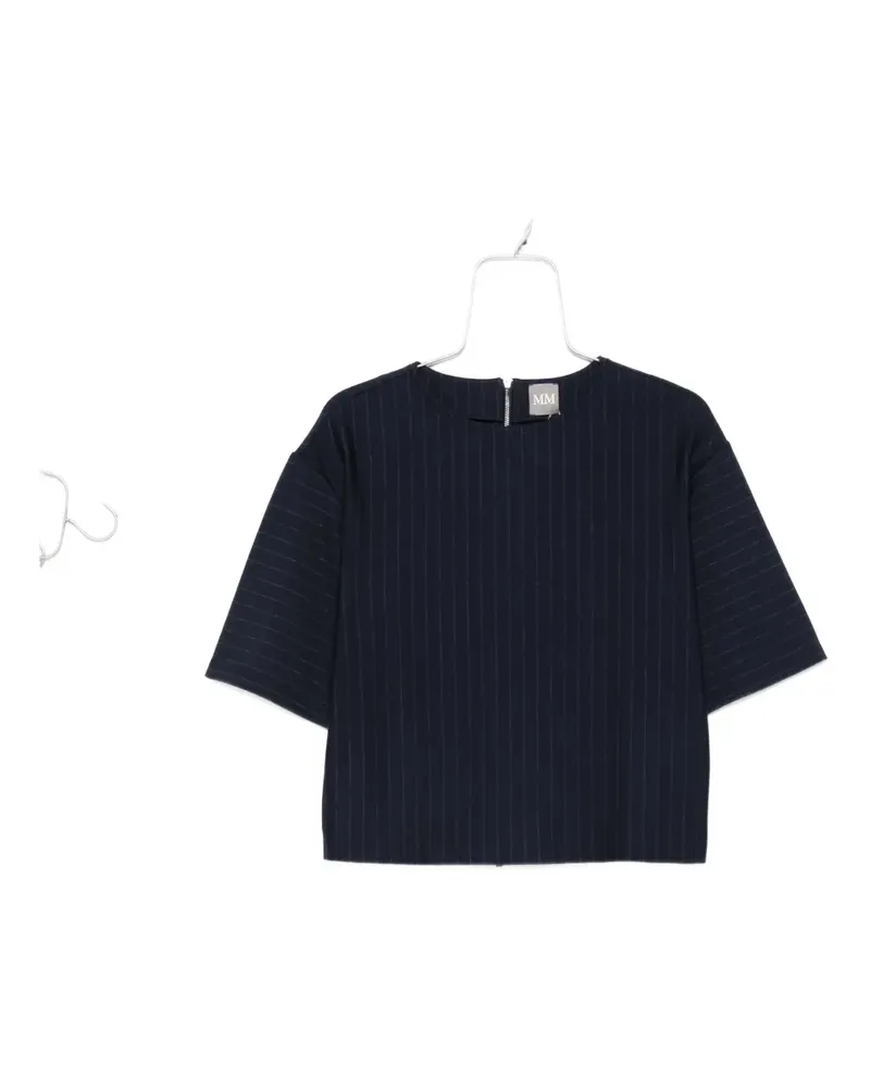 Max Mara Oberteil mit Nadelstreifen - Blau Blau