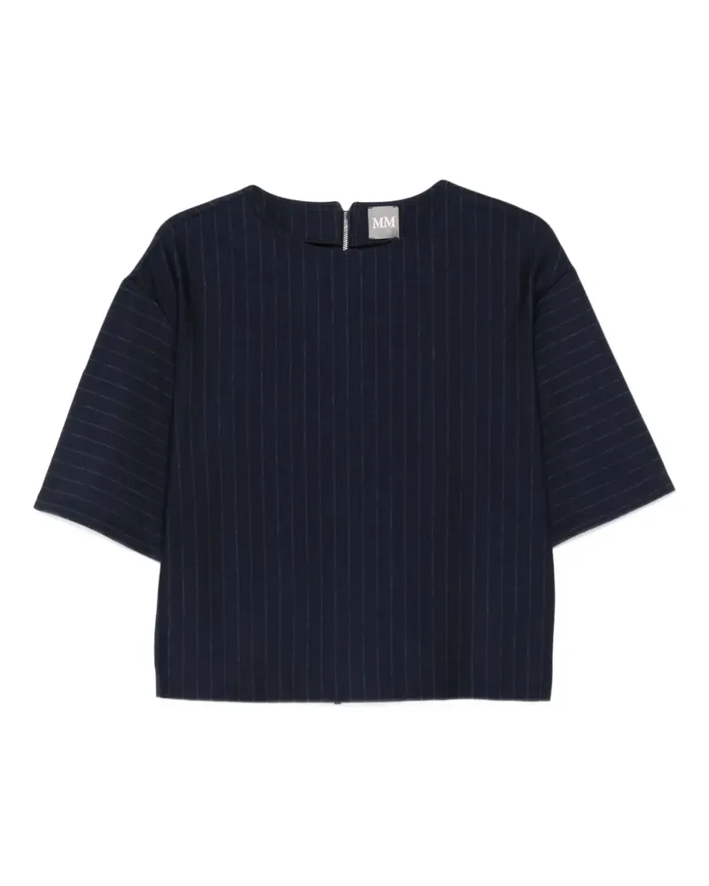 Max Mara Oberteil mit Nadelstreifen - Blau Blau