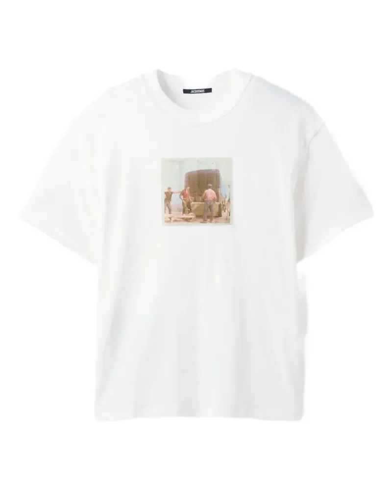 Jacquemus T-Shirt mit grafischem Print - Weiß Weiß