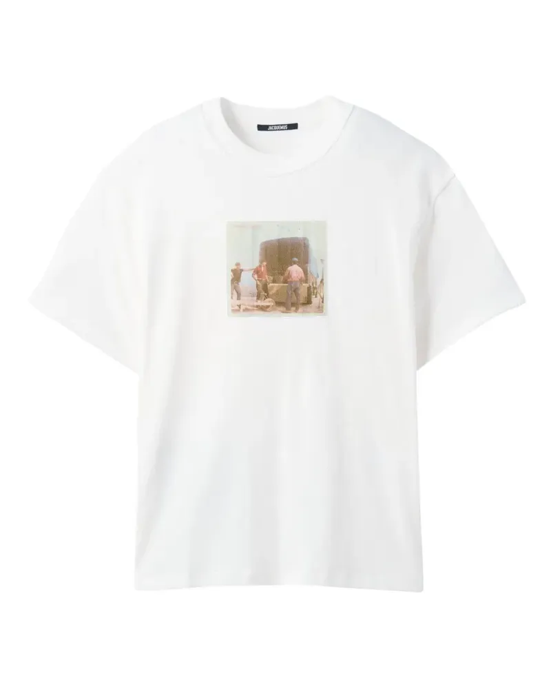 Jacquemus T-Shirt mit grafischem Print - Weiß Weiß