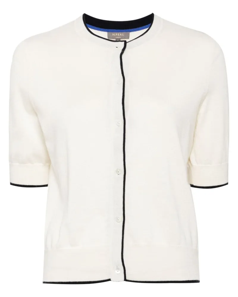 N.Peal Kurzärmeliger Cardigan - Nude Nude