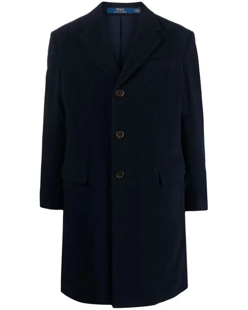 Ralph Lauren Einreihiger Midimantel - Blau Blau