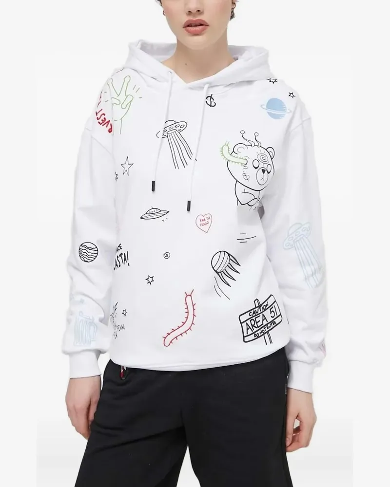 Sprayground Hoodie mit grafischem Print - Weiß Weiß