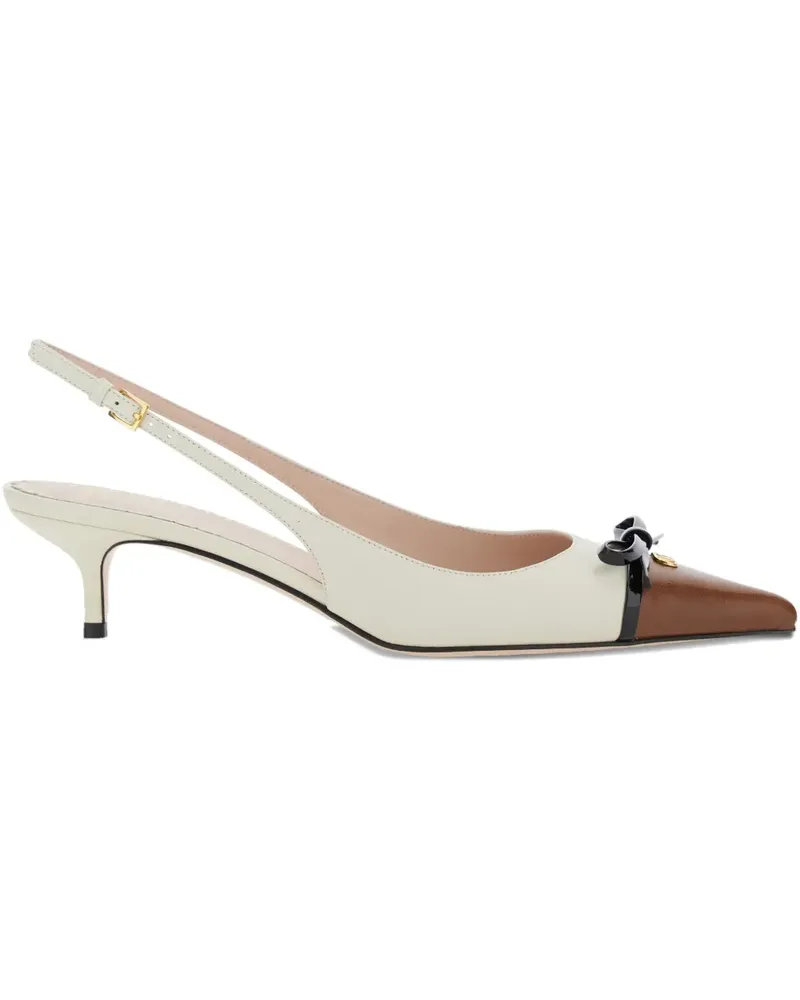 Valentino Garavani Slingback-Pumps mit Schleife - Weiß Weiß