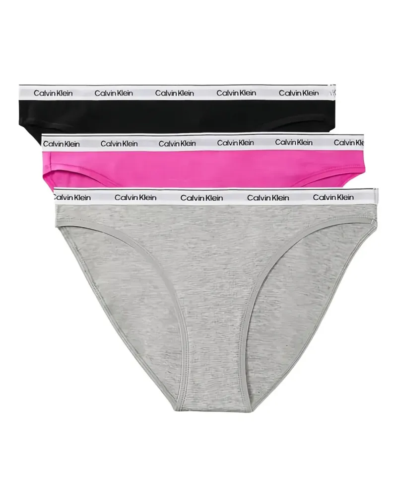 Calvin Klein Iconic logo-waistband briefs (set of three) - Schwarz Schwarz