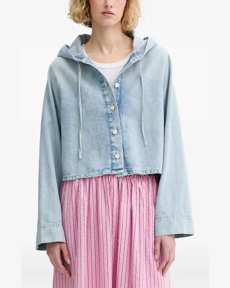 Marc O'Polo cropped hooded denim jacket - Blau Blau