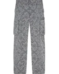 Versace Barocco Cargohose aus Jacquard Grau