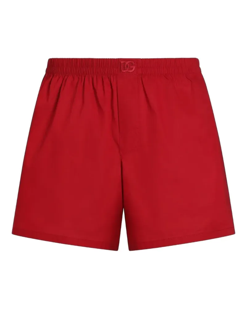 Dolce & Gabbana Boxershorts aus Baumwoll-Popeline - Rot Rot