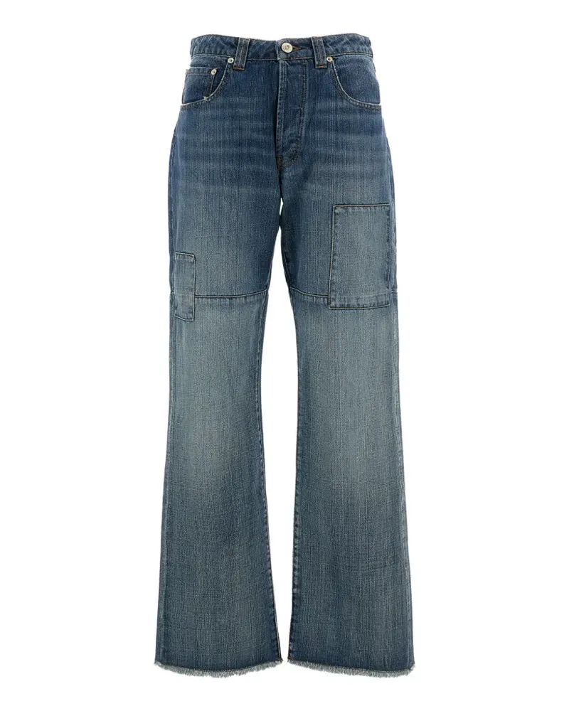 Wales Bonner panelled jeans - Blau Blau