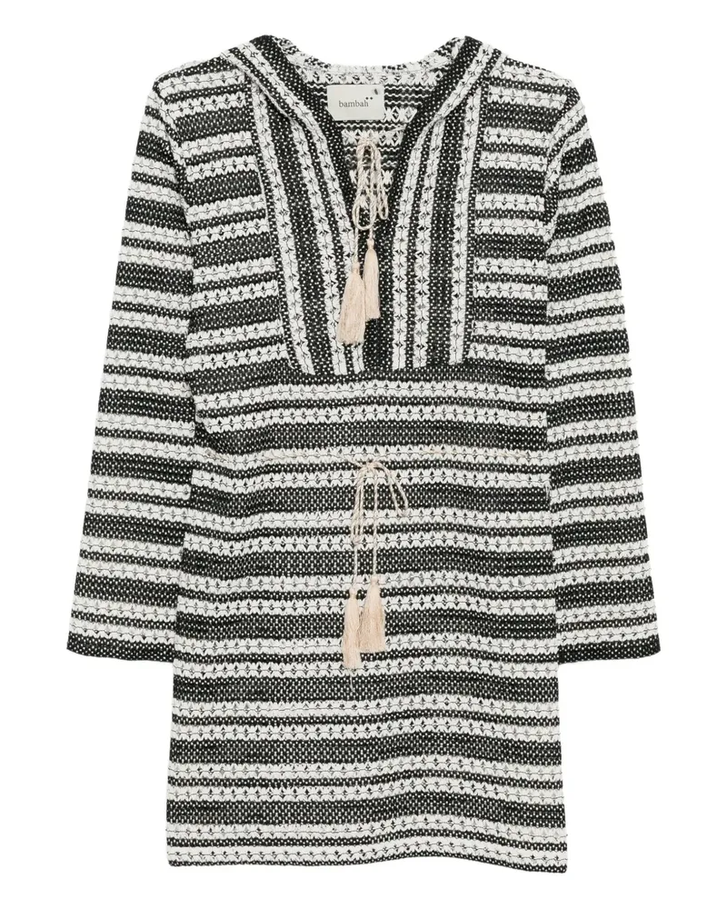 Bambah Gehäkeltes Kleid mit Kapuze - Schwarz Schwarz