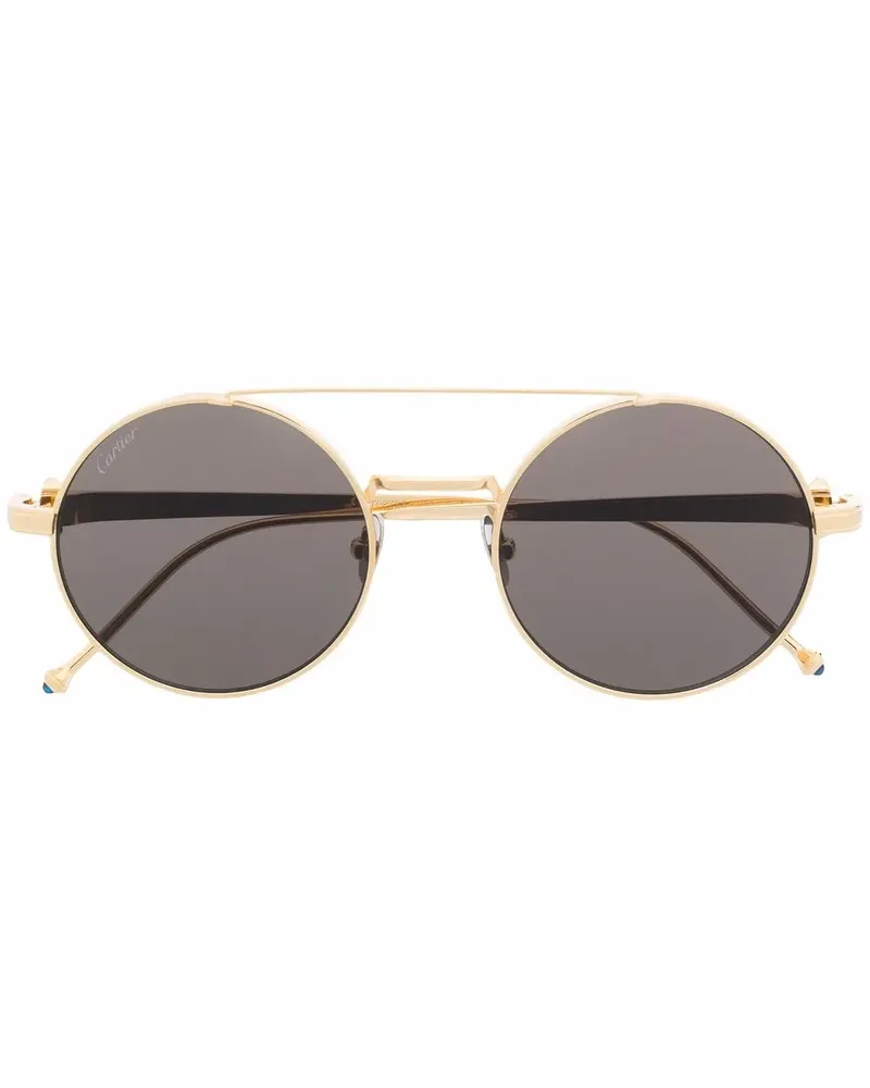 Cartier Pasha Sonnenbrille mit rundem Gestell - Schwarz Schwarz