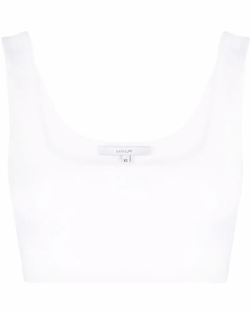 MANURÍ Miss Jane Cropped-Top - Weiß Weiß