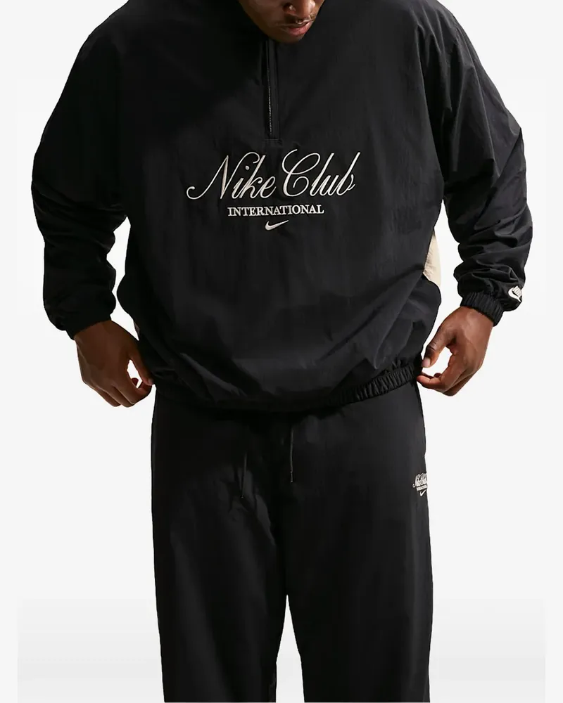 Nike Club 1/2 zip jacket - Schwarz Schwarz