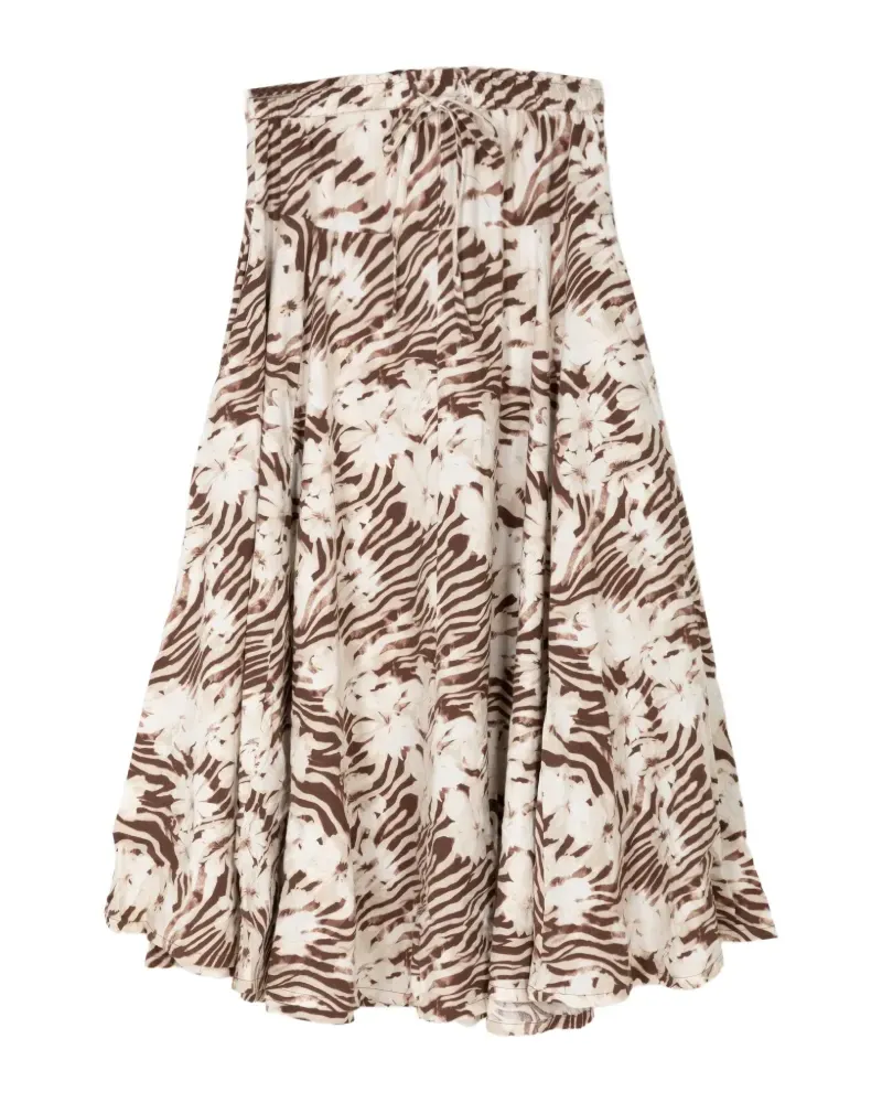 Free People zebra-print skirt - Braun Braun
