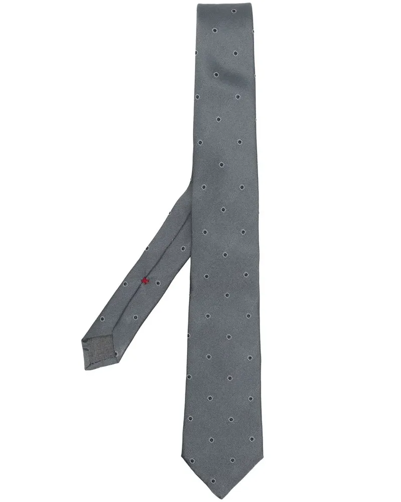 Brunello Cucinelli Seidenkrawatte mit Jacquardmuster - Grau Grau