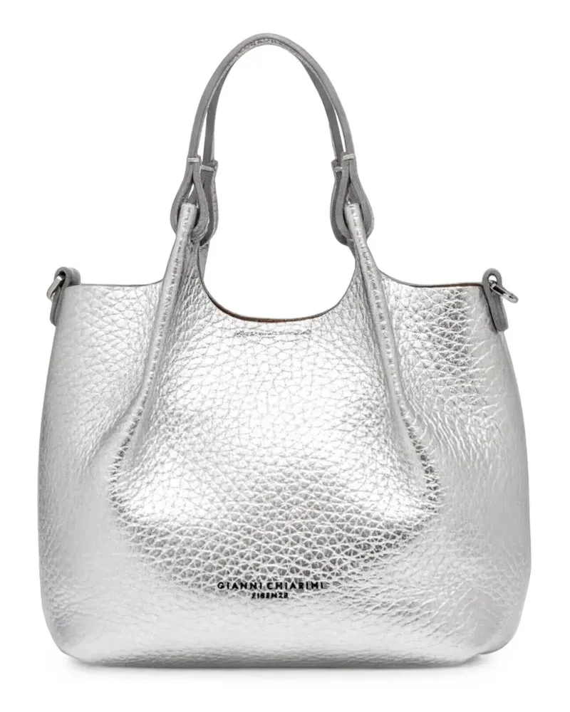 Gianni Chiarini Dua Tote Bag mit metallischem Finish - Silber Silber