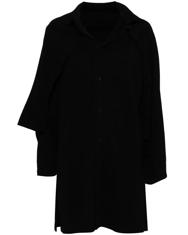 Yohji Yamamoto Hemd im Layering-Look - Schwarz Schwarz