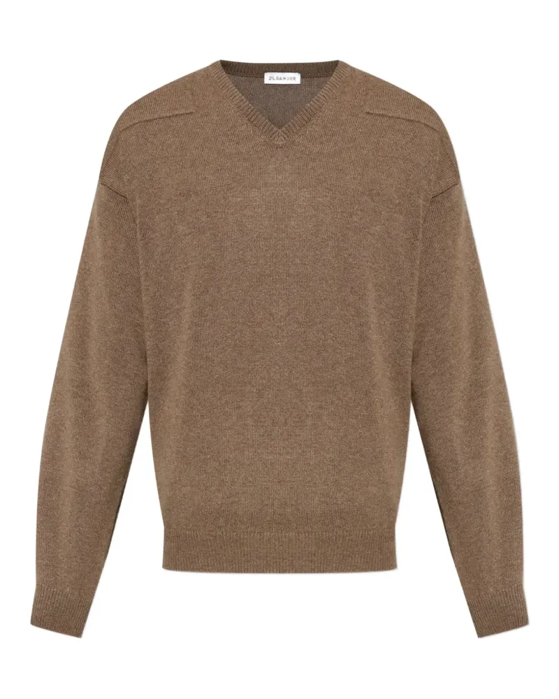 Jil Sander Pullover mit V-Ausschnitt - Braun Braun