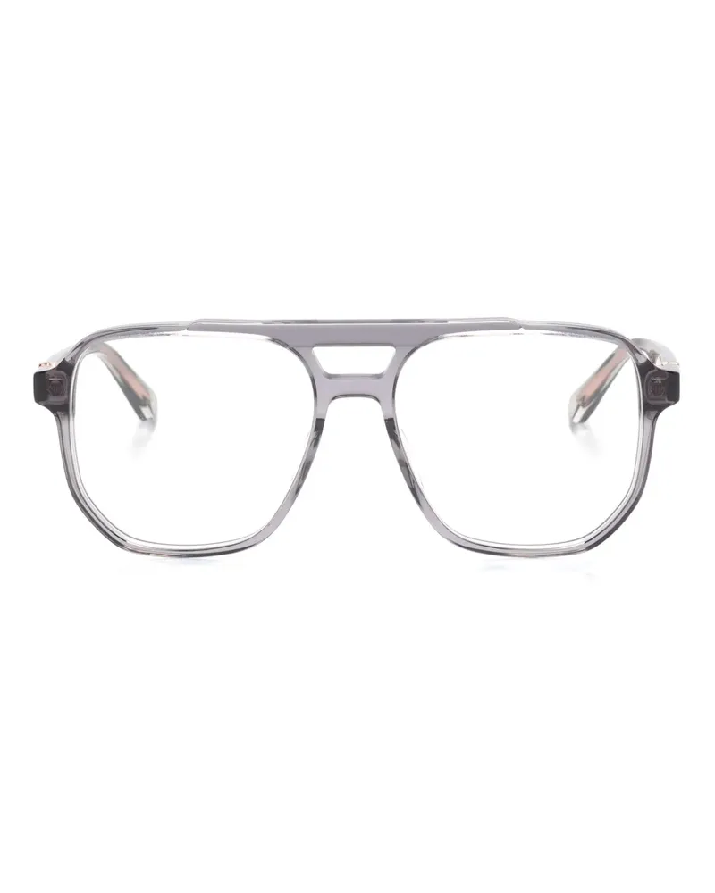 Philipp Plein Brille mit eckigem Gestell - Grau Grau