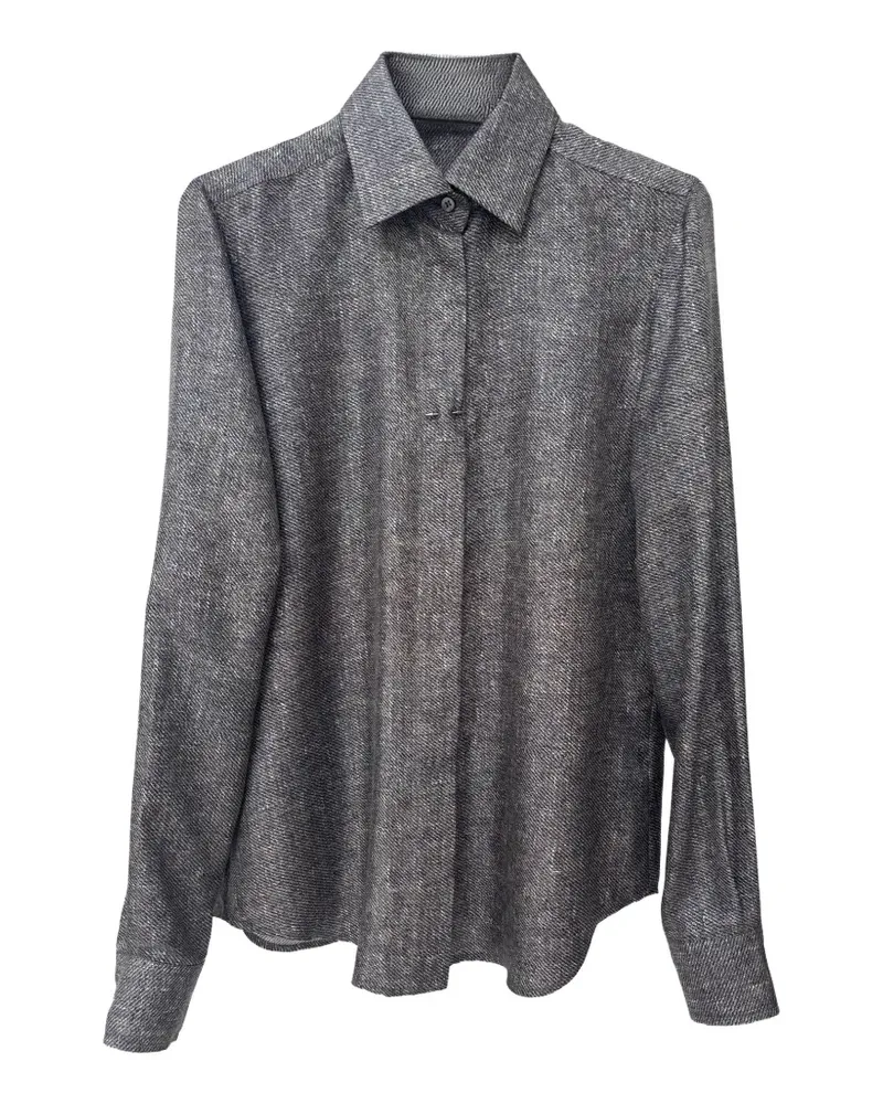 Barbara Bui marl-effect concealed-fastening shirt - Grau Grau