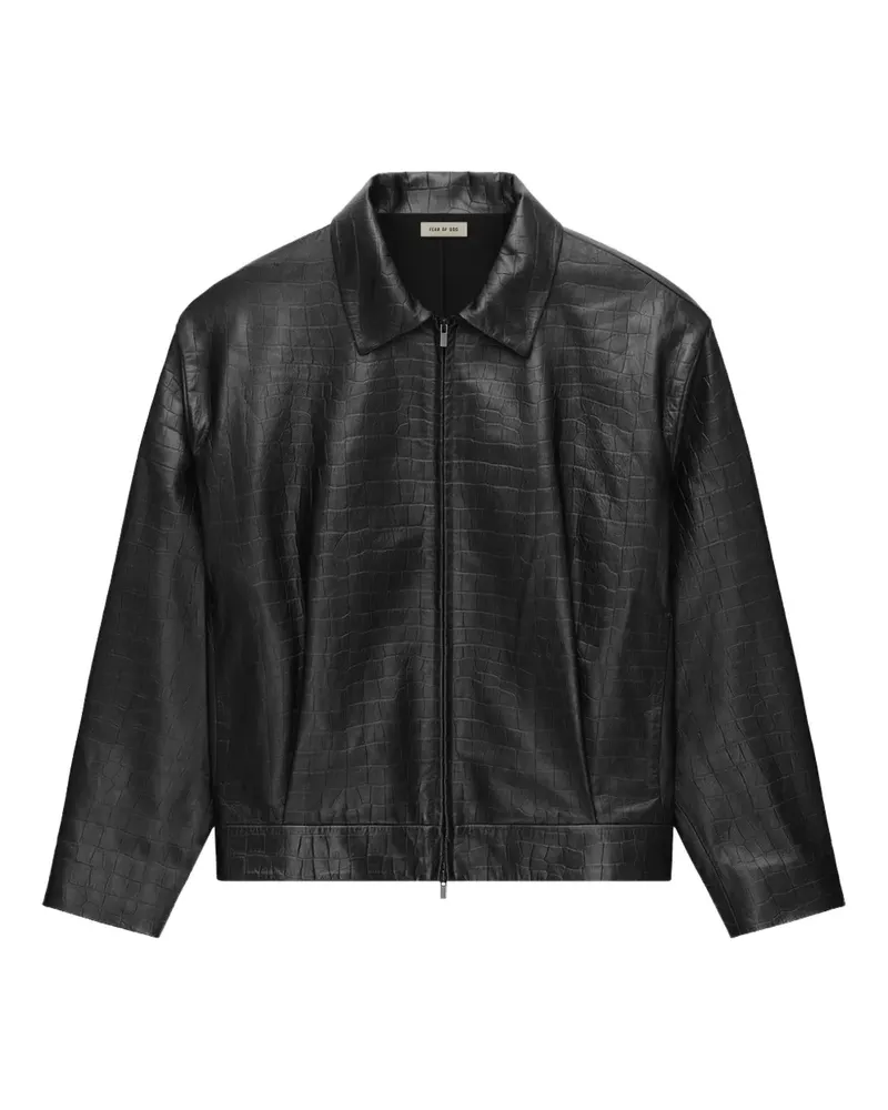 Fear of God Reißverschluss-Jacke mit Kroko-Effekt - Schwarz Schwarz