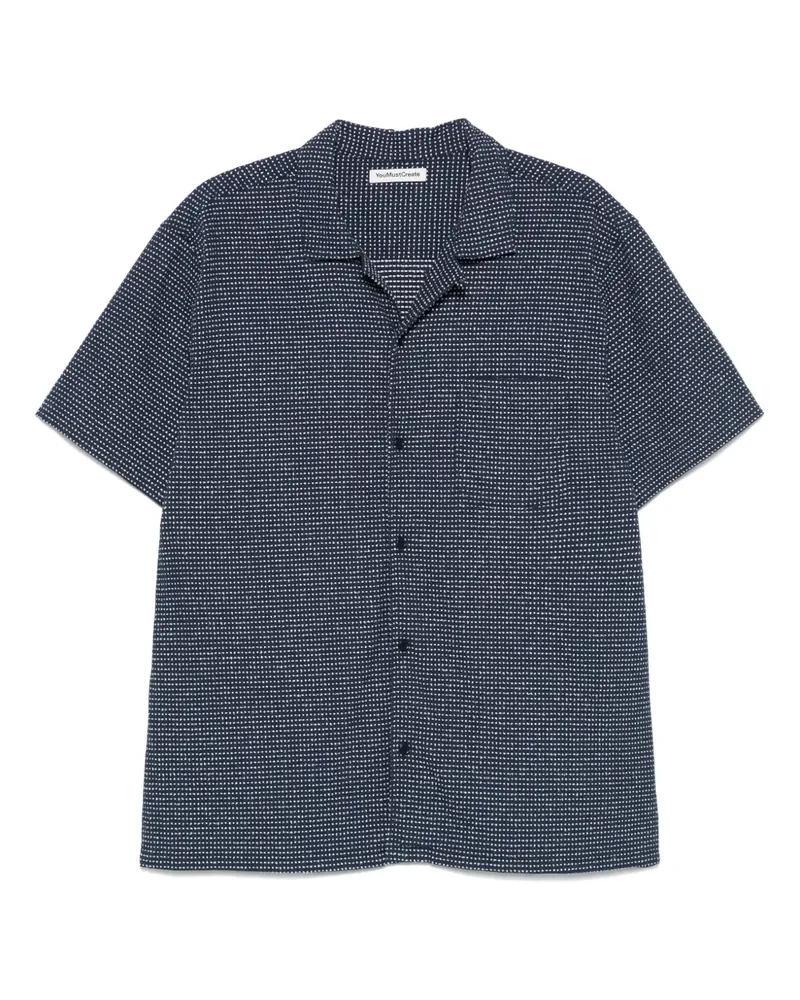 YMC Malick Hemd - Blau Blau