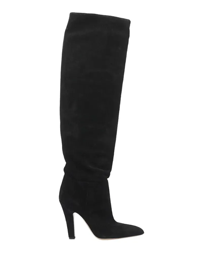 Paris Texas Spitze Elsa Overknee-Stiefel 100mm - Schwarz Schwarz
