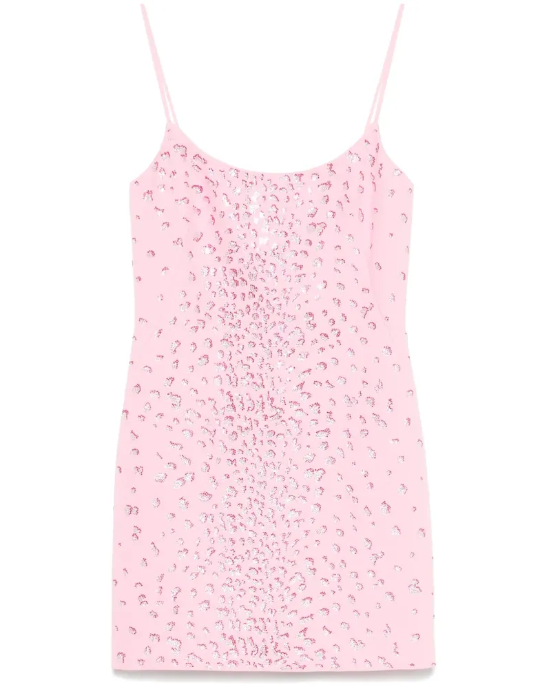 Blumarine Minikleid mit Kristallen - Rosa Rosa