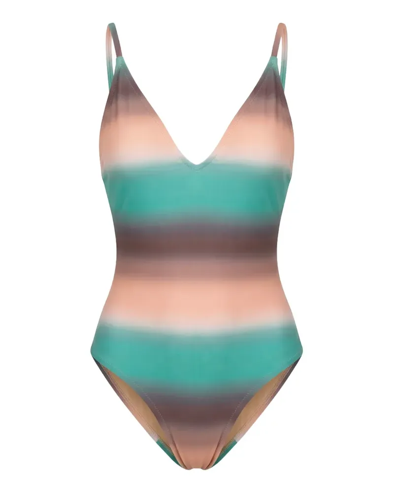 Anjuna gradient-effect criss-cross swimsuit - Grün Grün