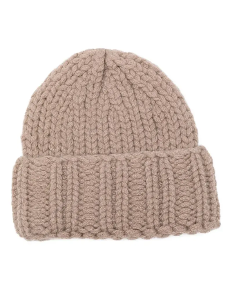 Liska Grob gestrickte Beanie - Nude Nude